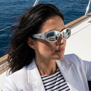 Versace Metallic Silver Sunglasses ( Unisex)